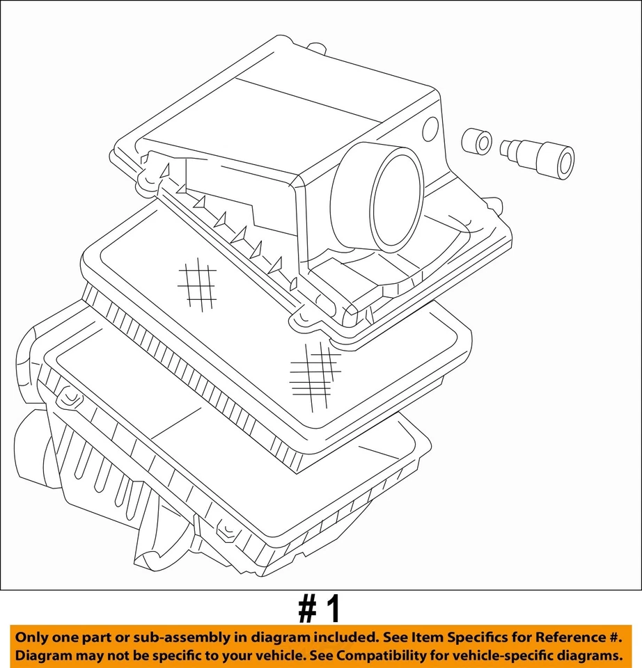 Used Air Cleaner Assembly fits: 2011 Cadillac Escalade 6.0 Grade A Foto 4 de 4