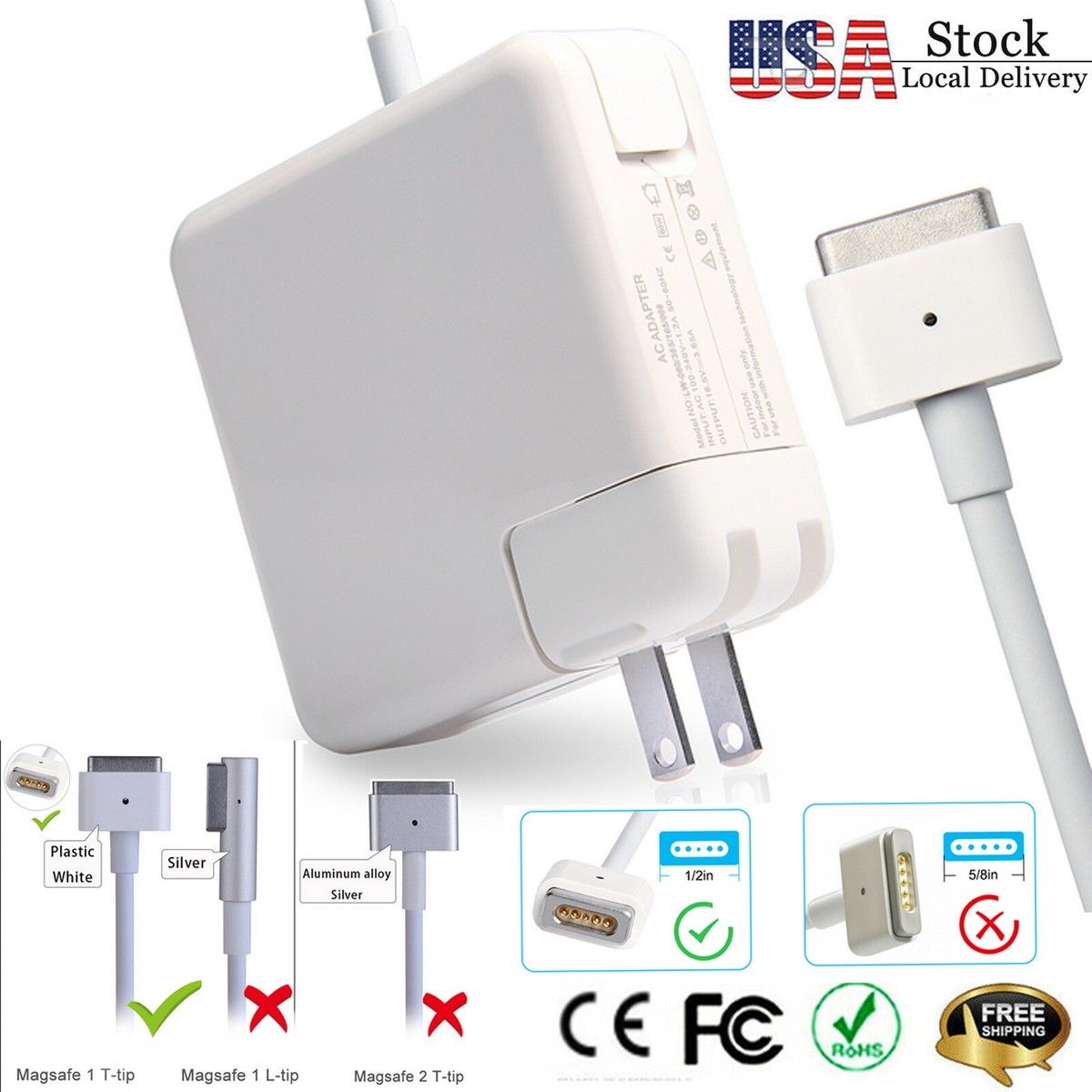 60W AC Adapter Charger Laptop Power Cord for Apple MacBook Pro 13