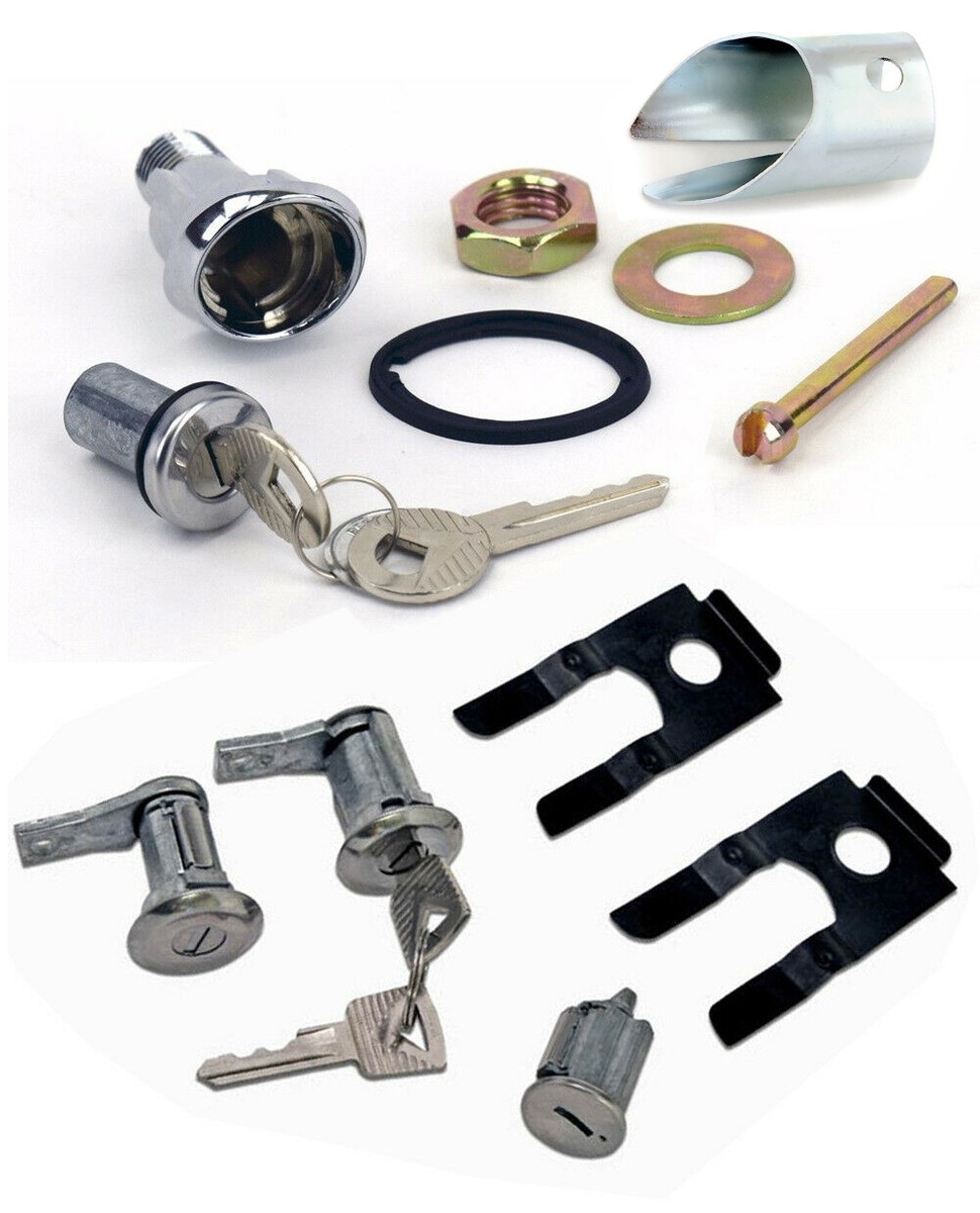 1965-1966 Ford Mustang Lock Set Doors Ignition Trunk Keys Clips