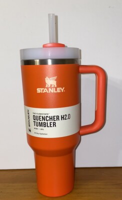 NEW STANLEY Quencher H2.0 Tumbler 40oz Large Straw Orange Tigerlily Same DayShip