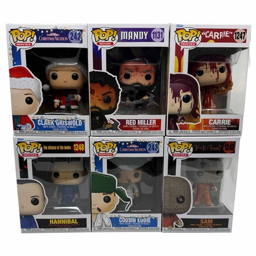 Funko Pop Lot x6 Horror & Holiday: Griswold, Carrie, Hannibal, Sam, More!