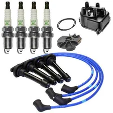 Tune Up Kit FOR Acura Integra B18B1 NGK Blue Cap Rotor Spark Plugs Wire Set