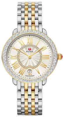 Michele Serein Mid Zweifarbige Diamanten Damenuhr Sonderedition MWW21B000138