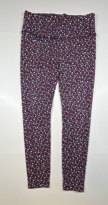 Lou & Grey Star Print Leggings Women s Size Medium Petite Red White Blue