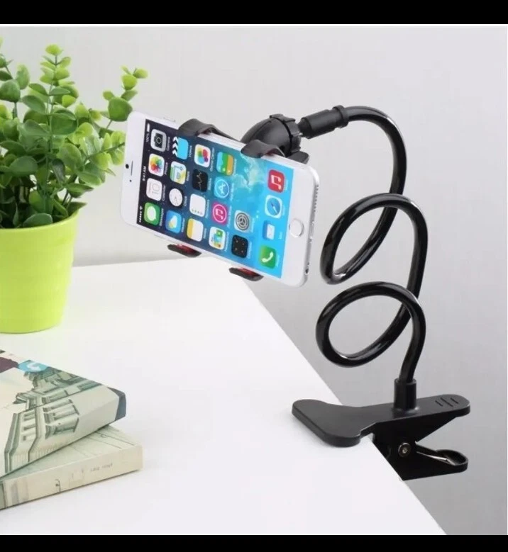 Flexible Goose Neck Long Lazy Arm Bedside Desk Tablet Phone Mount Holder Stand - Image 2 of 4
