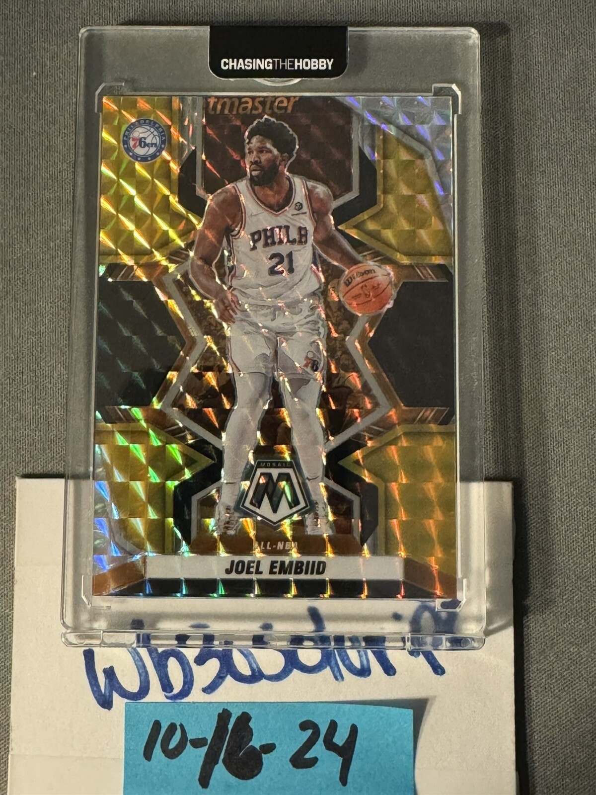 2021-22 Mosaic - All NBA Black Gold Mosaic Prizm #290 Joel Embiid /8 🔥Bookend🔥
