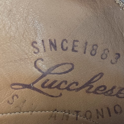 Botas vaqueras occidentales vintage Lucchese Classics L6608 para hombre 13,5 A negras cereza - Imagen 10 de 11