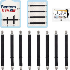 Adjustable Bed Sheet Straps Clips, Elastic Mattress Sheet Fasteners Holder and S