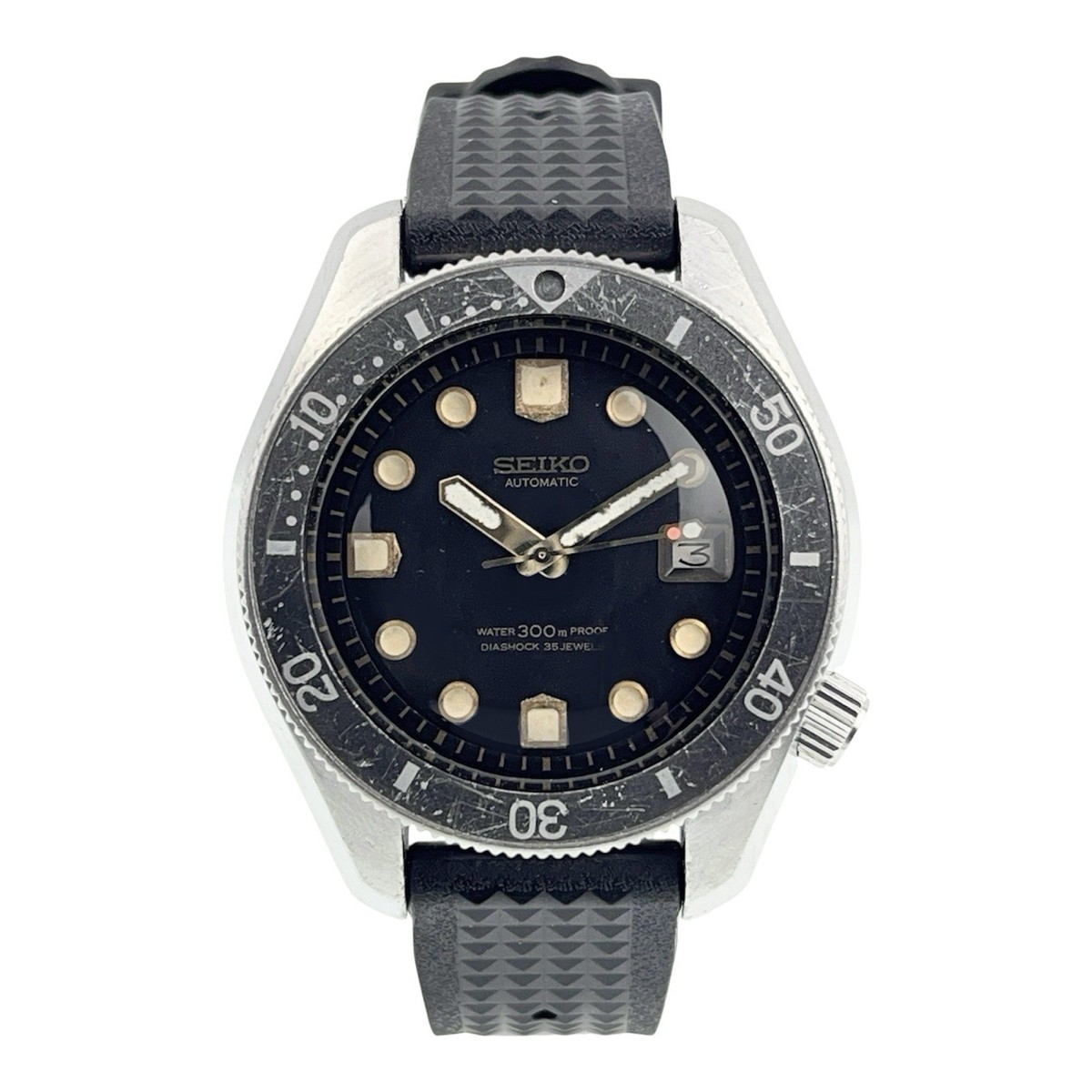 う*り様 Seiko 腕時計 ブラック　レトロ品 Seiko Automatic Diver 300M Black Dial Vintage Japan Watch 6215