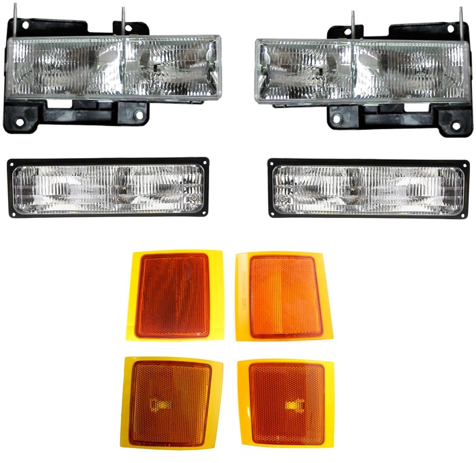 Headlights For 1999 Chevy Tahoe Suburban Turn Signals Tail Lights Boards Foto 2 de 4