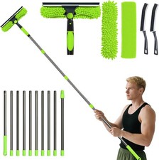 4.3M Long Reach Window Cleaning Kit, Window Cleaning Equipment with 10 Extension