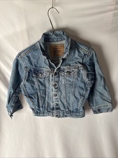Vintage Levi s Orange Tab Denim Trucker Jacket 74027 USA Kids Size 6 Type 3
