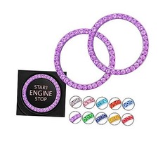 Engine Start Button Bling Ring Cover,Key Ignition Starter  Knob Ring Crystal