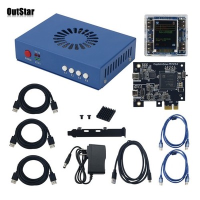 5th Generation CapDMA Video Overlay Box + CaP75T DMA Board + KMBOX Blue #sz