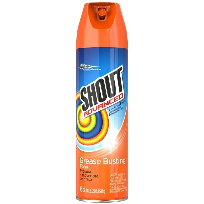 Shout Advanced Grease Busting Foam, Laundry Stain Remover for Oil and 18oz Can - Image 2 of 4