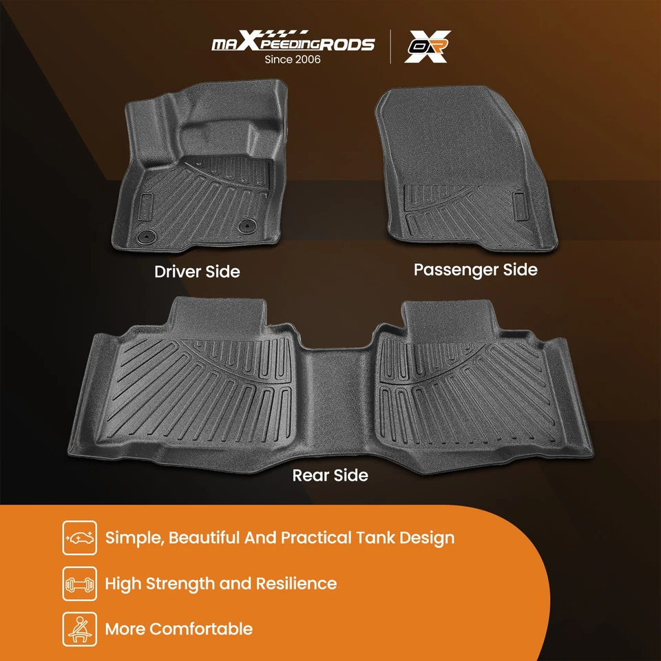 Tapetes forros únicos negros TPE aptos para Ford Edge para todo tipo de clima 2015-2024 2025 Foto 4 de 4