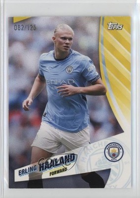 2024-25 Topps Blue Moon Manchester City Yellow /125 Erling Haaland #24 0jy
