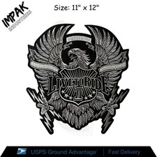 Harley Davidson Motorcycle Biker Embroidered ...