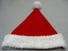 Adult Size Christmas Style Santa Cap Hat with Reflective Sequins 