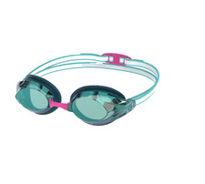 Speedo Vanquisher 3.0 Women's Mirrored Competitive Racing Goggles Teal New