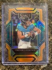 2021 Panini Select - Club Level Trevor Lawrence #243 Orange Prizm Die-Cut...