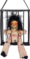Animierte Halloween Deko Totenkopf-KäFig Mit Bewegungsmelder Und GeräUschen