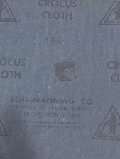 Norton Behr Coated 9"x11"  CROCUS CLOTH (Similar to 3m No 3 Crystal Bay)