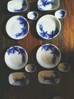 Rare Antique Fukagawa Japan Porcelain 12-Piece Set Maple Berry