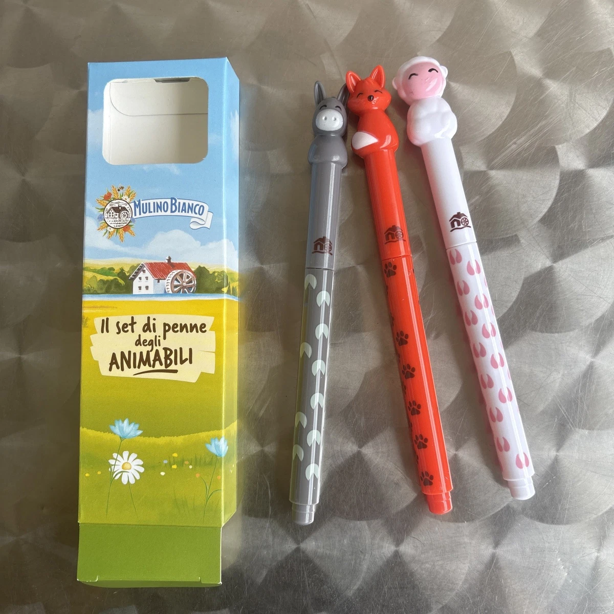 MULINO BIANCO DUE SET DI PENNE DEGLI ANIMABILI - DUE SET TOTALE SEI PENNE -