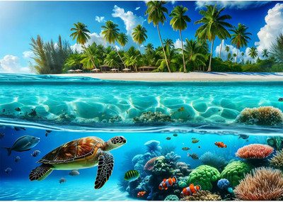Sea Turtle 500 Piece Puzzles for Adults, Coolest Hard Puzzle 500 Piece
