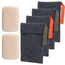 4 Pcs Soap Bags, Bar Soap Pouch for Deep Exfoliating, Body Scrubber Shower Sp...