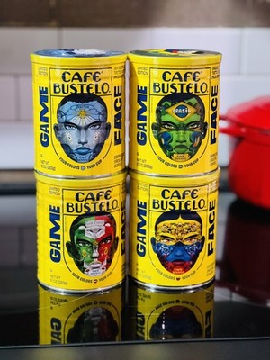 Cafe Bustelo Coffee Espresso Limited Edition Face Can 10oz Include Face Tattoo 