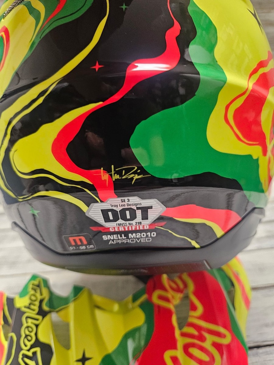 TROY LEE DESIGNS SE3 MOTORCROSS HELMET GALAXY Black /Yellow