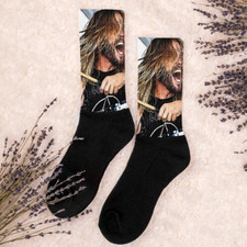 Taylor Hawkins Socks Rock Drummer Tribute Crew Socks Unisex Gift