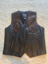 Navarre Leather Company Genuine Lambskin Leather Men  s Vest Size Medium