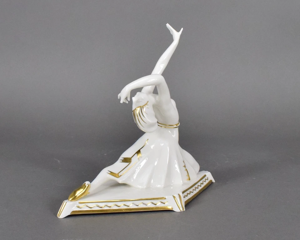 Hutschenreuther Art Deco Tutter Tänzerin Figur figure dancer Porzellan porcelain - Bild 3 von 4