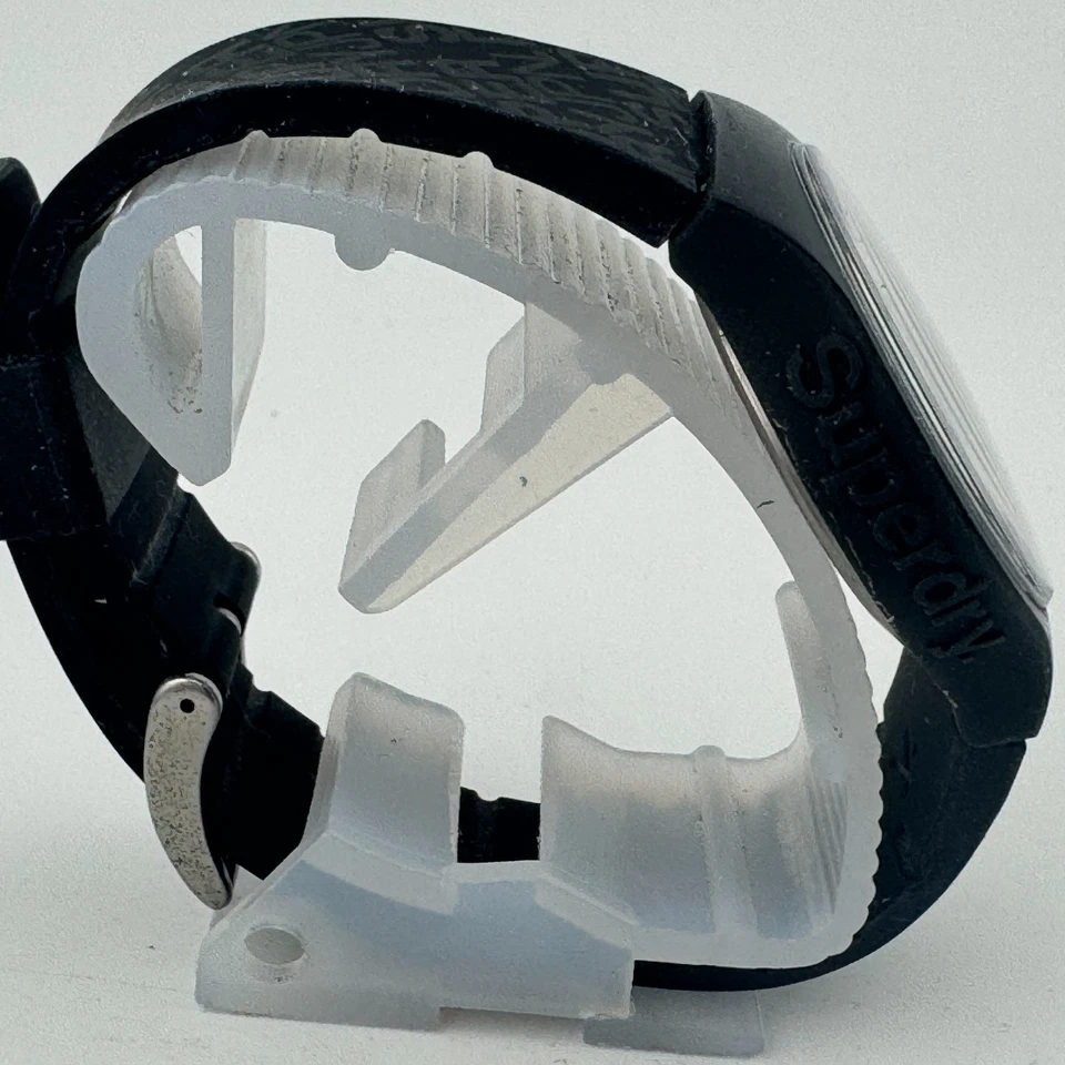 Reloj de Cuarzo Super Dry JPN Hombre 50m Negro Plástico Goma Japón Analógico Batería Nueva Foto 3 de 4