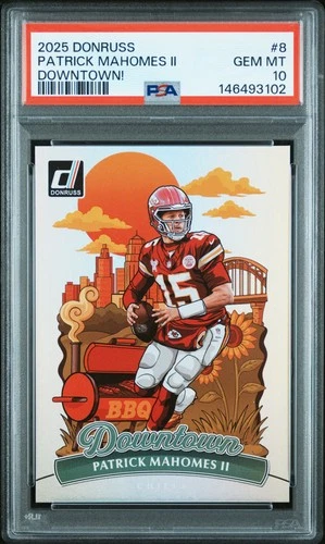 2025 PANINI DONRUSS DOWNTOWN! #8 PATRICK MAHOMES II PSA 10