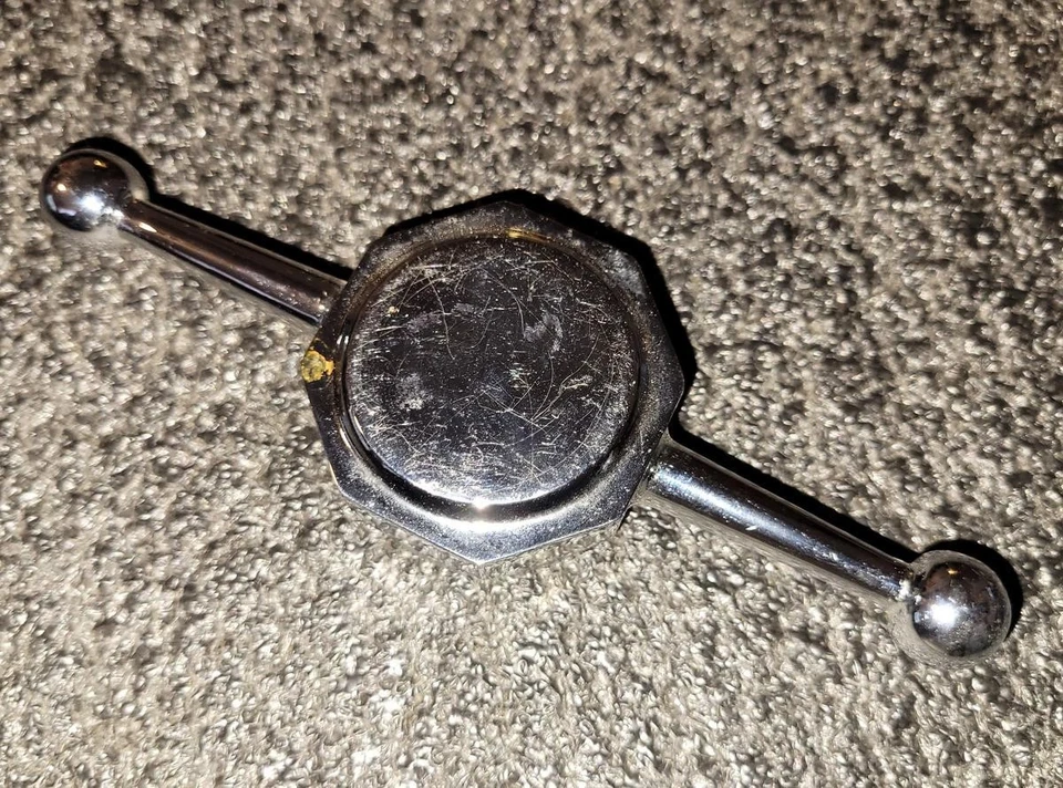 Modelo T Ford 1909-1927 Accesorio Tapa Radiador 8 Caras Perro Hueso Cromo Foto 2 de 3