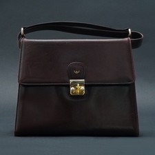 Vintage Golden Head Women's Handbag Shoulder Bag  Key Leather Brown 1.136Z