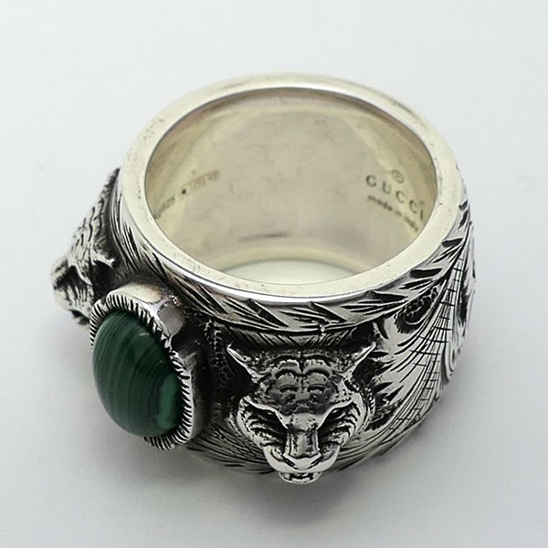 GUCCI Garden Tiger Head Silver Ring 461991 Ag925 Size 12