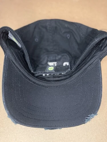 Vintage 2009 The Beatles Drop-T Logo Distressed Dad Hat Black Strapback Cap image 6