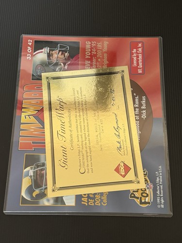 1996 Collectors Edge Giant Time Warp Steve Young / Jack Youngblood Autograph #33 - Picture 2 of 2