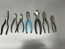 (E) VINTAGE 7PC PLIERS SET UTICA CHANNELLOCK KRAEUTER RED DEVIL VGC USA