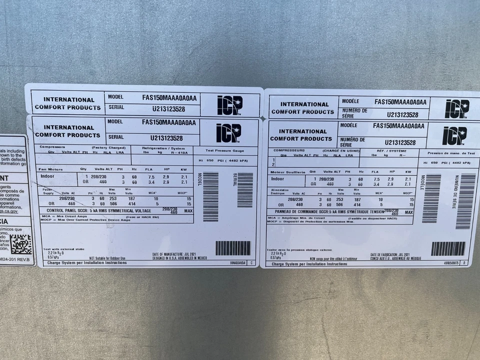 Manipulador de aire de 12,5 toneladas, 208-230/460/3/60, ICP Foto 4 de 4