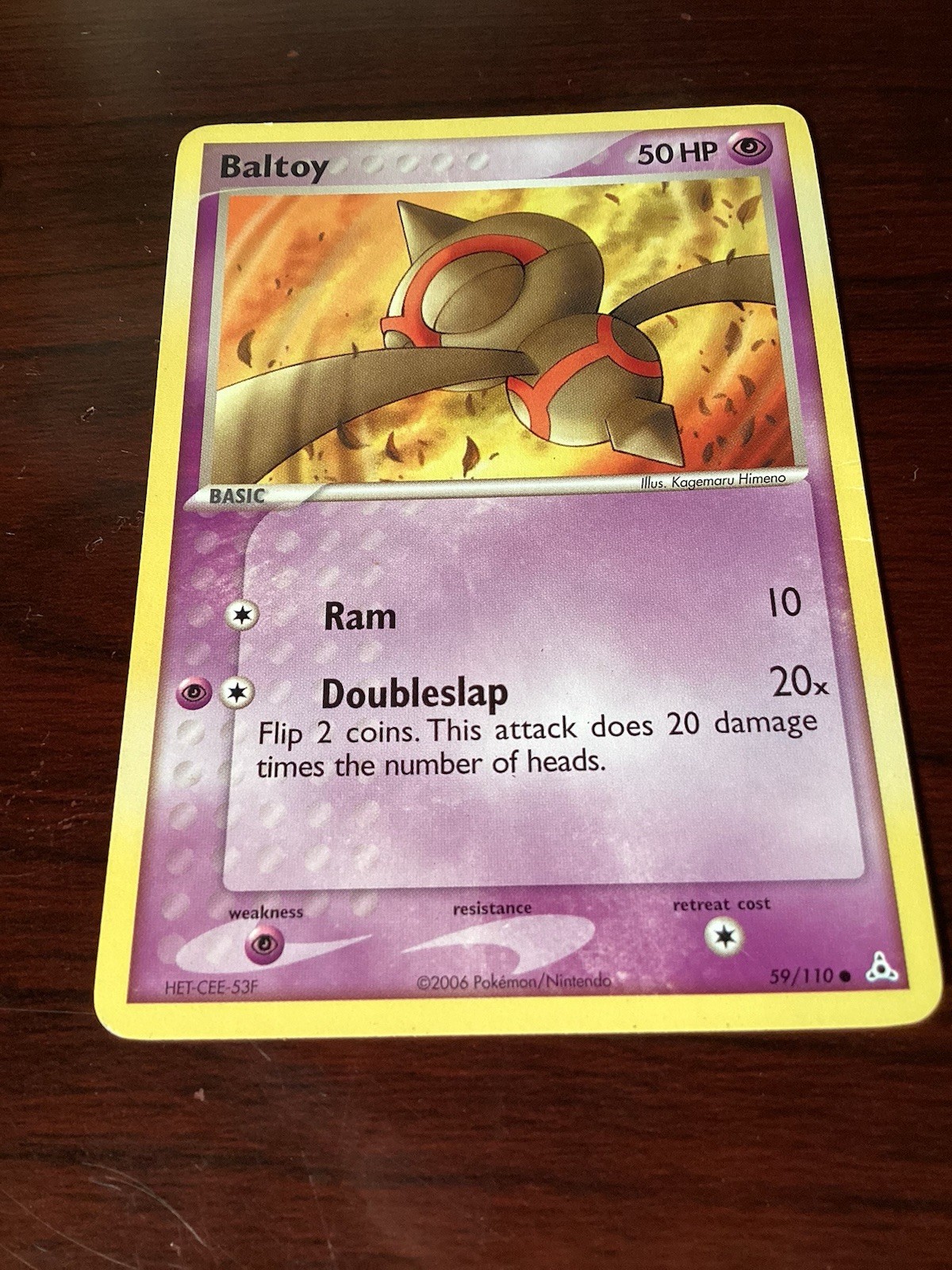 Pokemon EX Holon Phantoms  59/110 Baltoy Card
