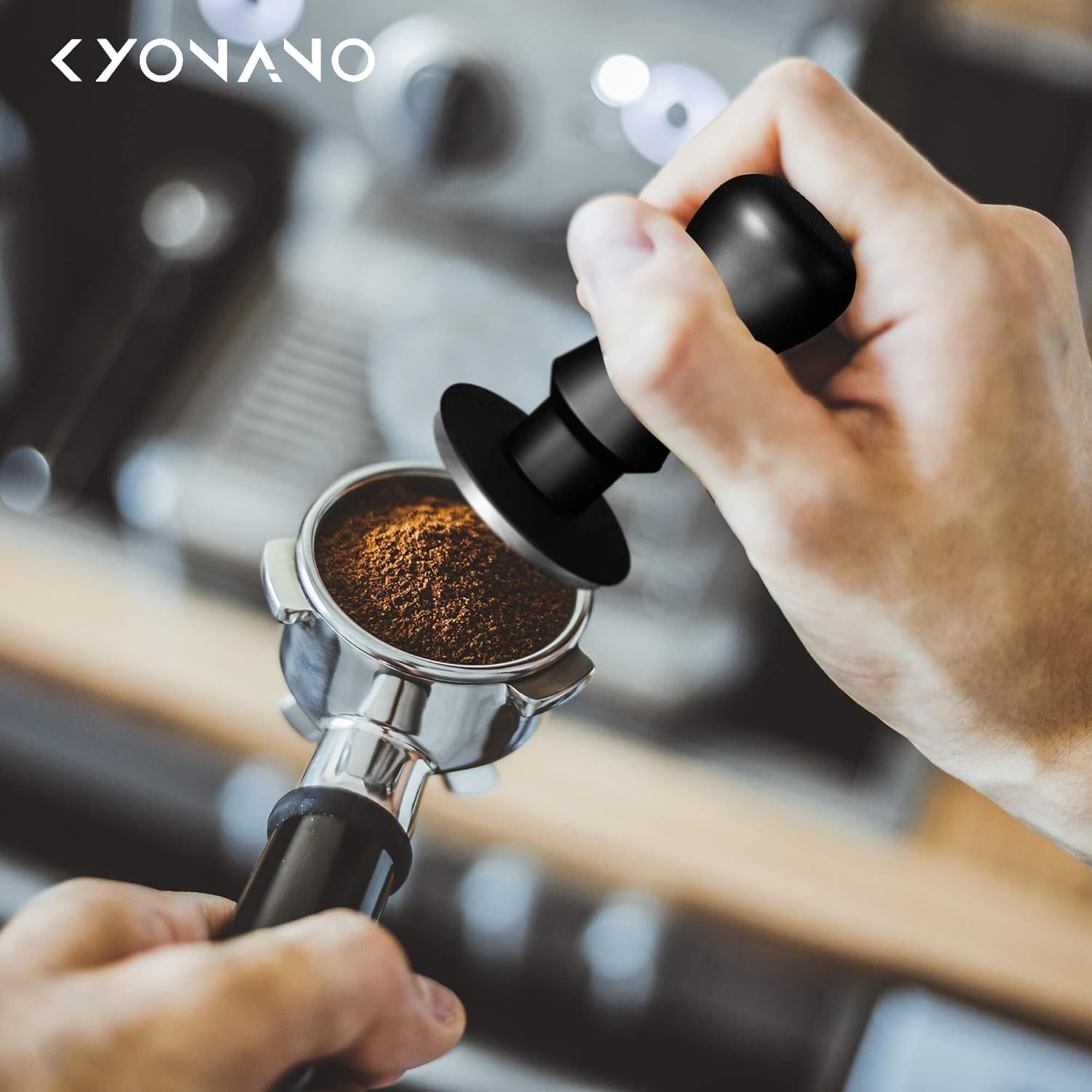 58.5mm Espresso Tamper, 30lb Spring-Loaded Calibrated Coffee Tamper, 304 Stai...