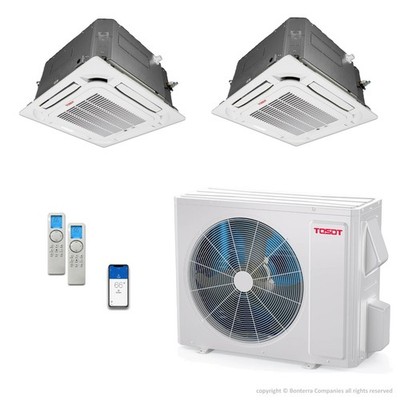 Tosot Mini Split Air Conditioner Heat Pump Ductless Multi 2 Zone 12000 12000 BTU