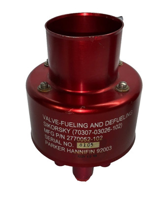 VALVE-FUELING & DEFUELING Parker Hannifin PN 2770052-102 NSN 4820-01-237-3686
