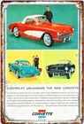 Corvette 1950s Car Auto Advertising Vintage ads  Metal Tin Signs up to 12x18